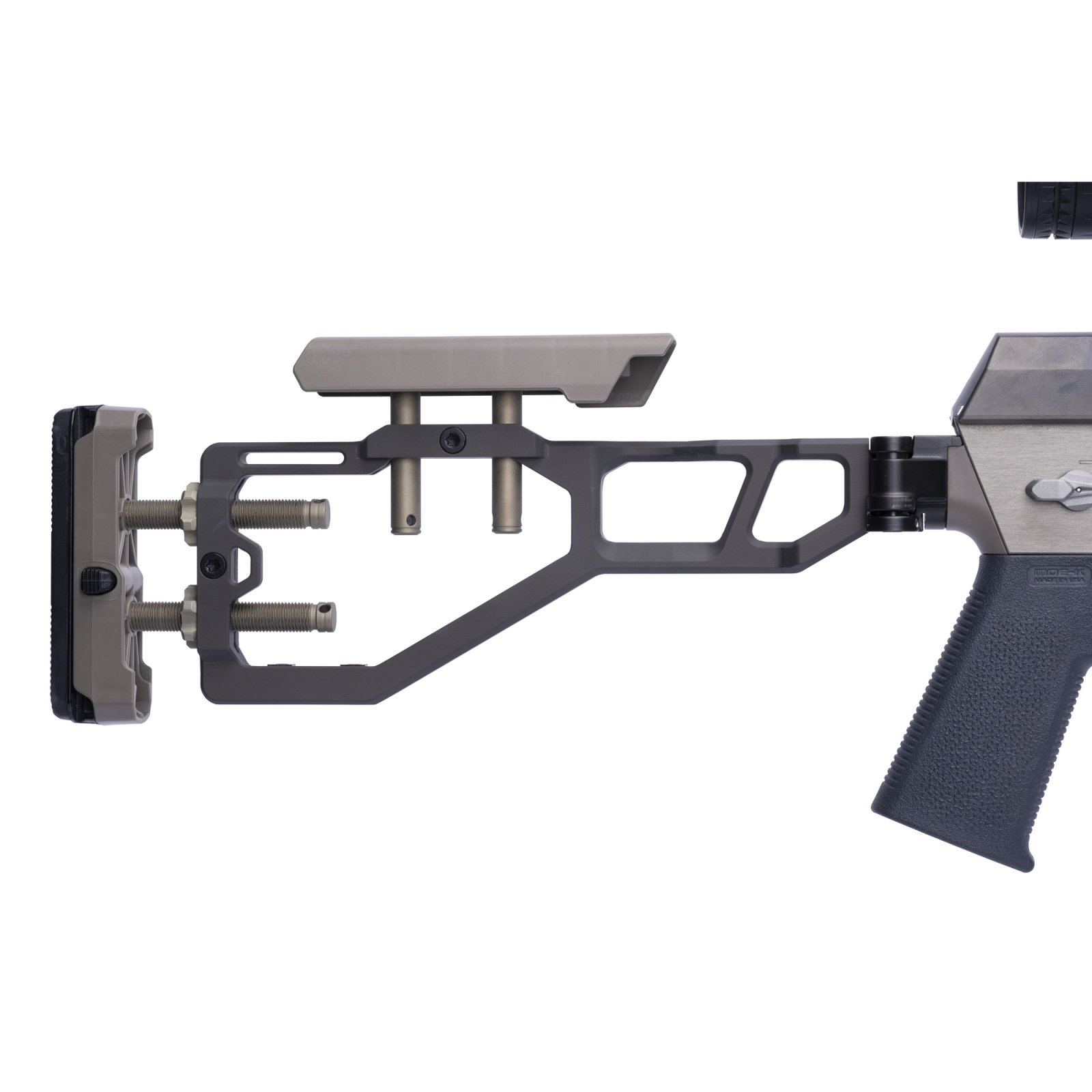 Q Fix Stock Fully Adjustable Stock and Cheek Riser Black/Gray and Clear