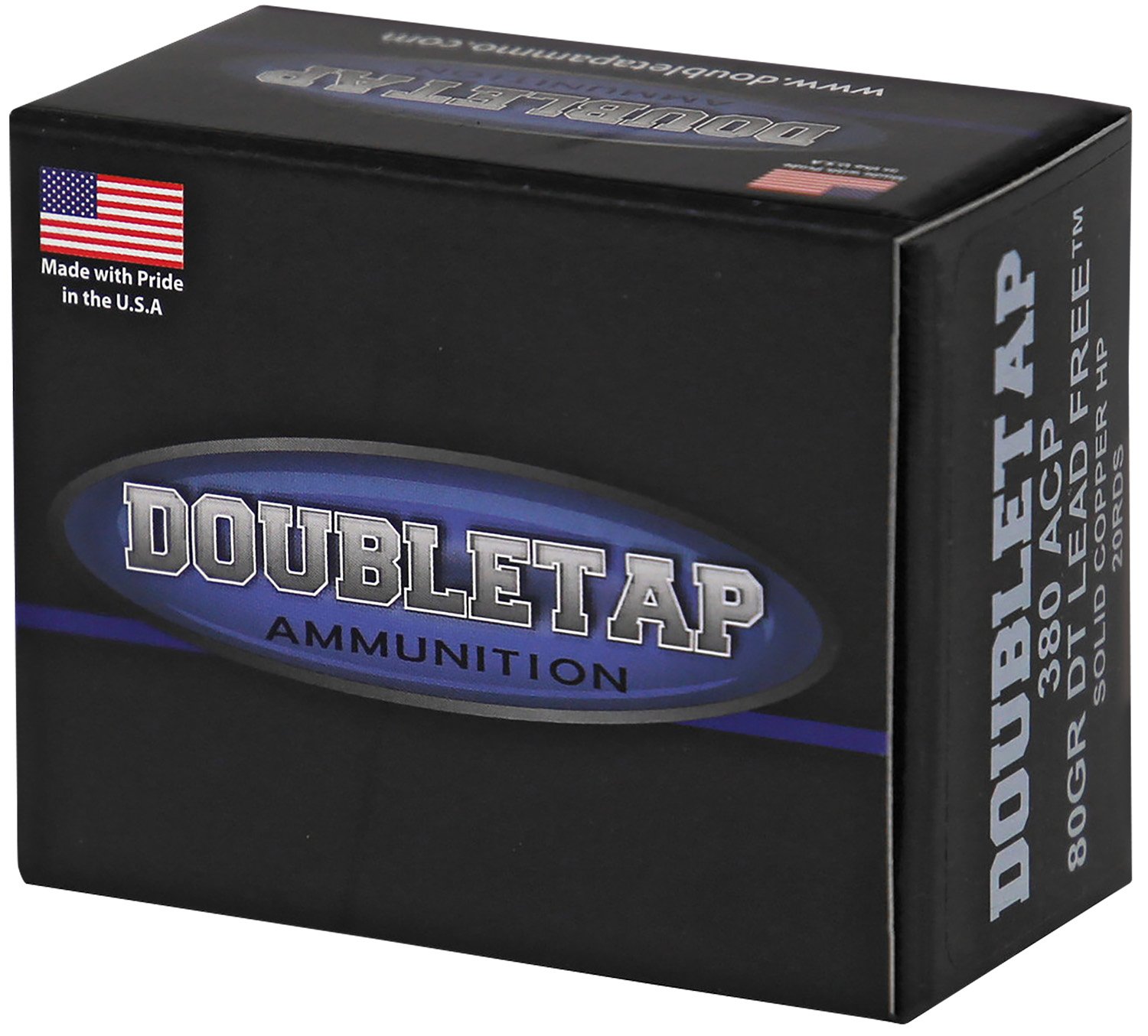 DoubleTap 380A80X 380ACP 80gr TAC-XP Lead-Free Ammo 20 Rounds - DTAP - DT LEAD FREE