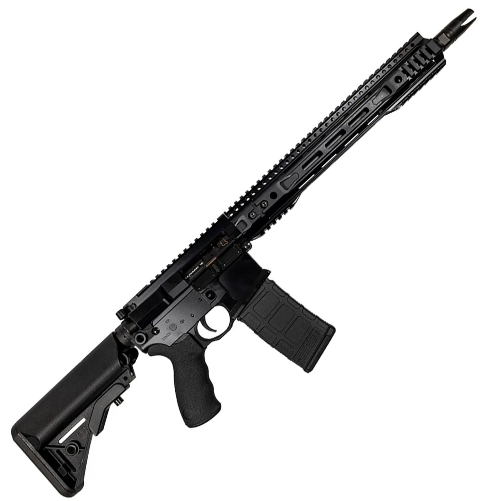 Libertas-S 5.56 14.5 Pinned Welded Binary elite 30 Billet lower MBUS Sights black Not for civilian sales in:CA, CT, DE, DC, FL, HI, IA, IL, MD, NJ, NY, RI, and WA * Product not eligible for Credit Card Payment
