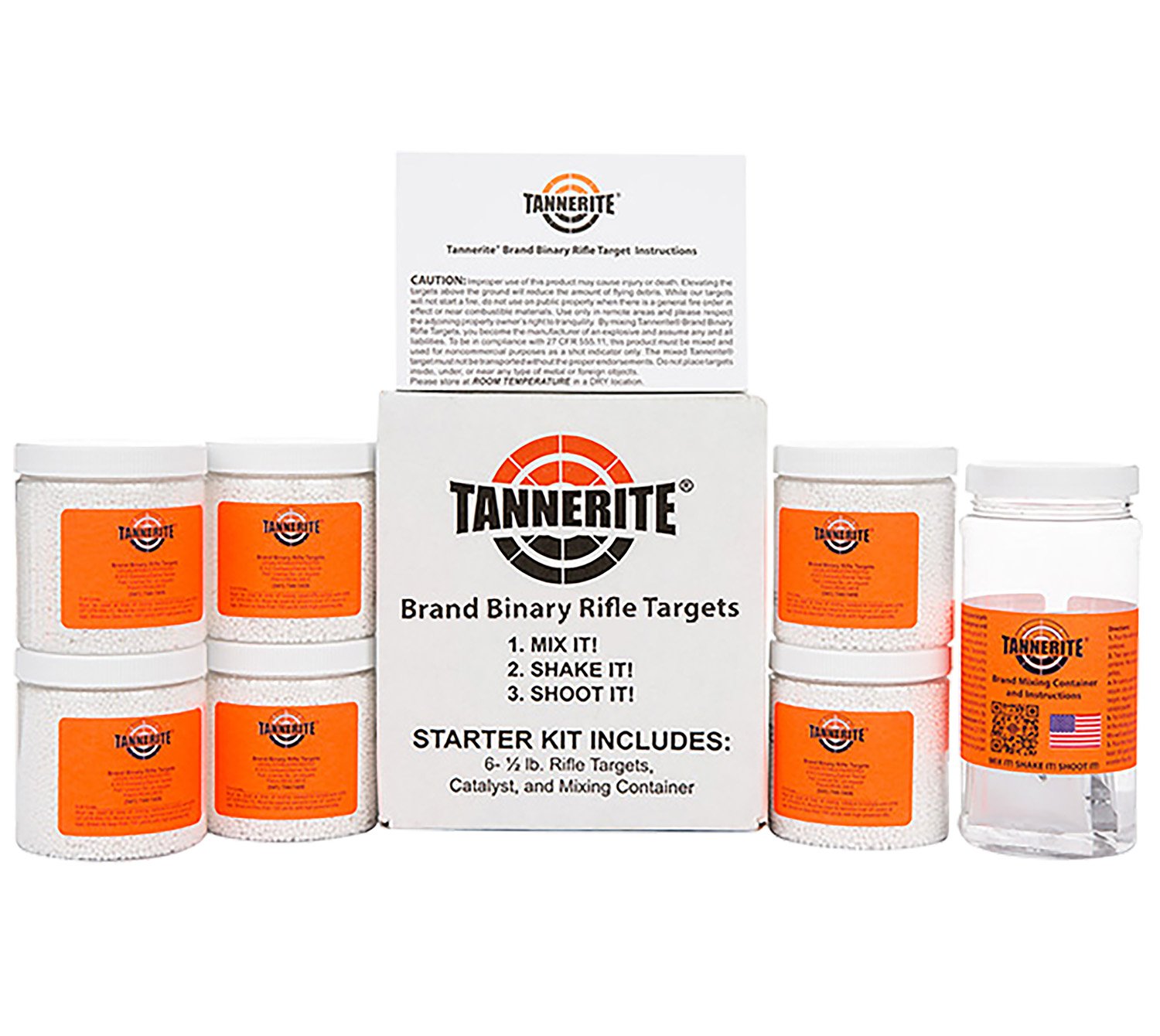 Tannerite Exploding Targets Starter Kit: 6.5 lbs STR with DVD, Mixing Container, Spoon