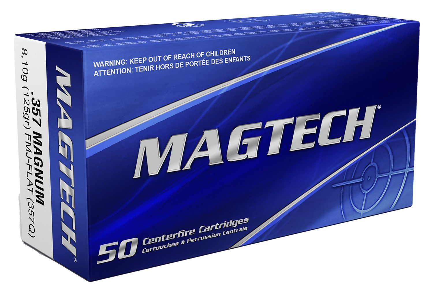 Magtech 357Q 357Mag 125gr FMJ Flat Point Ammo 50 Rounds