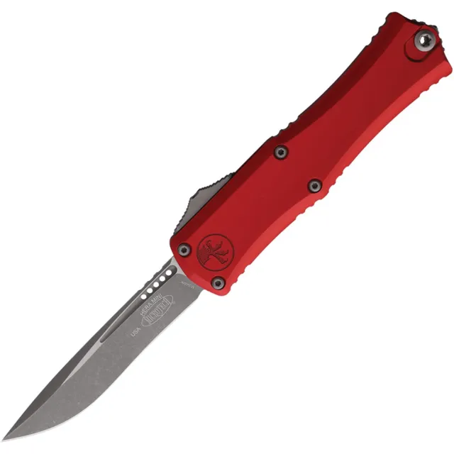 Microtech Hera II Mini 2.96 In Recurve Red ALU Hndl Apocalyptic