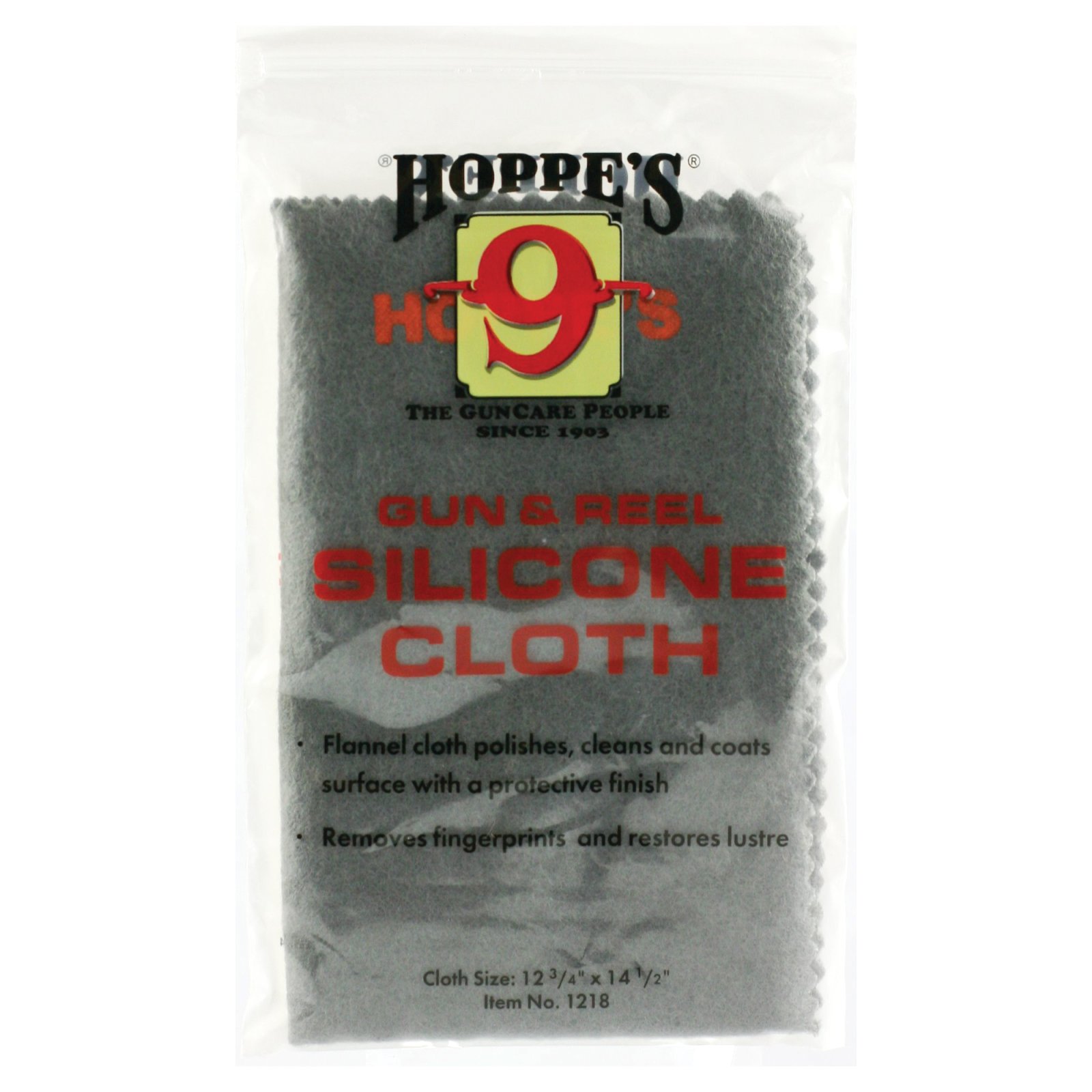 Hoppe's 1218 Silicone Cleaning Cloth Flannel Pretreated with Lubricant 11" x 14" Resealable Bag 10 Per Pack