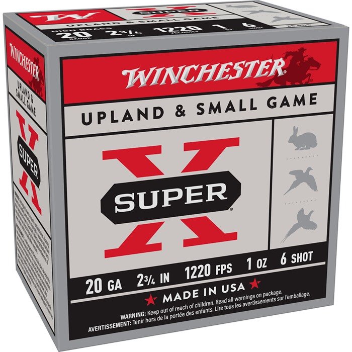 Winchester Super-X 20 Gauge 2-3/4" 1Oz #6 Shot 250-Rounds - Winchester