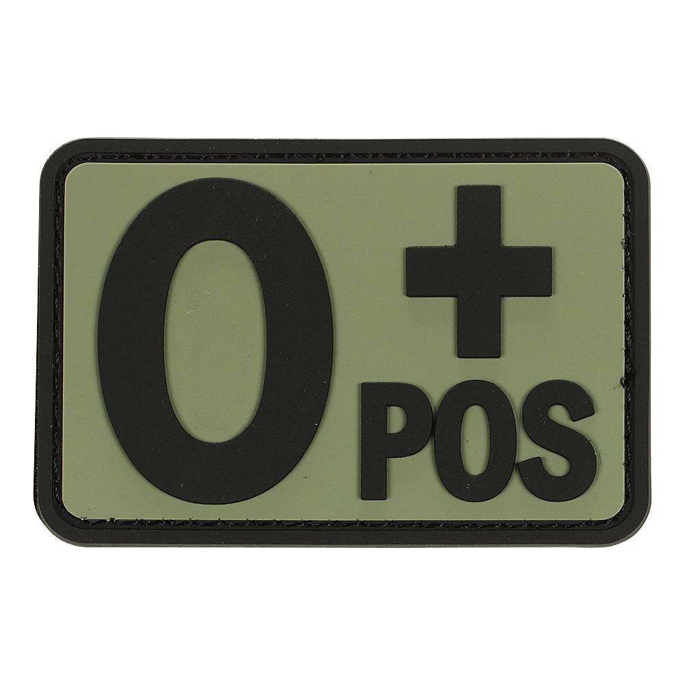 Voodoo TACTICAL BLOOD TYPE RUBBER PATCH (O+ POS/OD...
