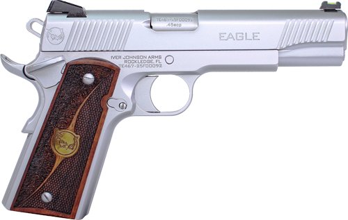 Iver Johnson EagleHCG2 45 ACP 5in Chrome Fiber Optic - Iver Johnson - .45 ACP/Auto