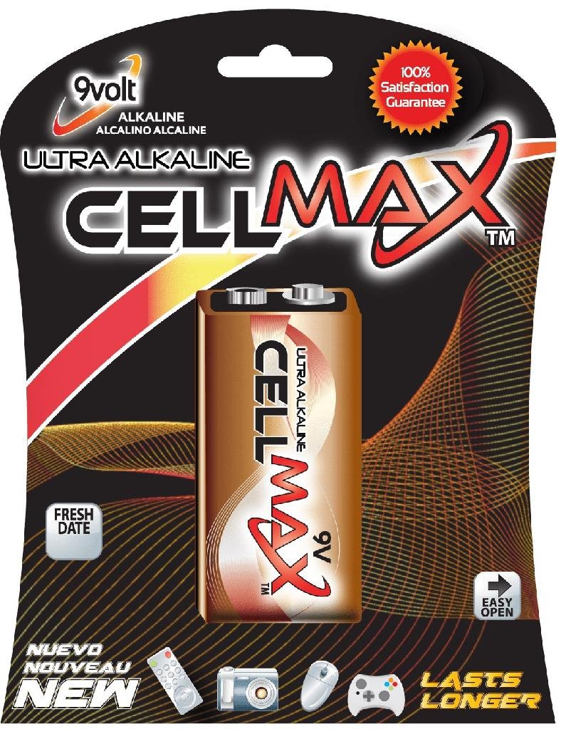 VALUE MAX CELL MAX 9 VOLT ULTRA ALKALINE BATTERIES  1 PACK