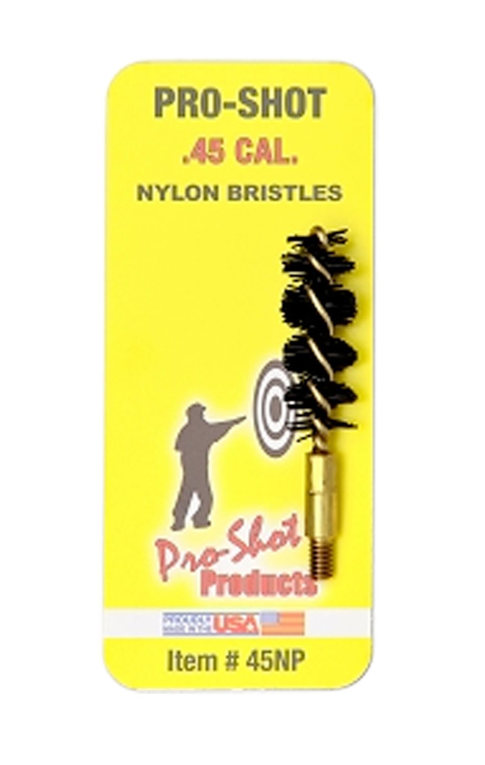 Pro-Shot Nylon Pistol Bore Brush with Brass Core .45 cal - Pro-Shot Products - .45 CAL