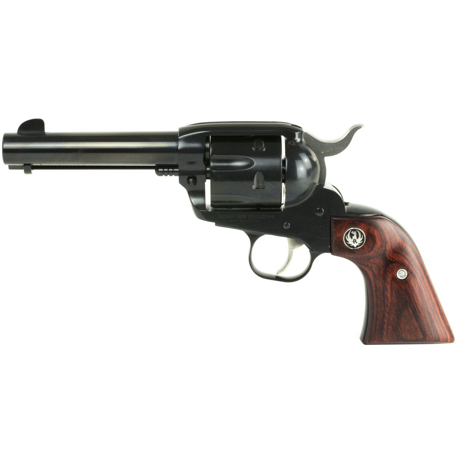 Ruger 5107 Vaquero Revolver, 357 Mag, 4.62" Blued Alloy Steel Barrel, 6-Round Capacity, Hardwood Grip, Integral Sight
