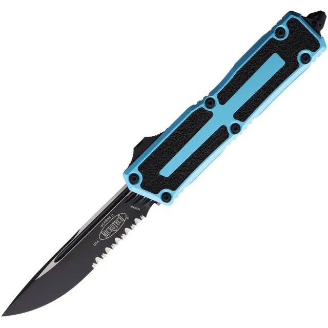 Microtech Scarab II G3 3.97 In SE/PS BLK Turquoise Alu Handle