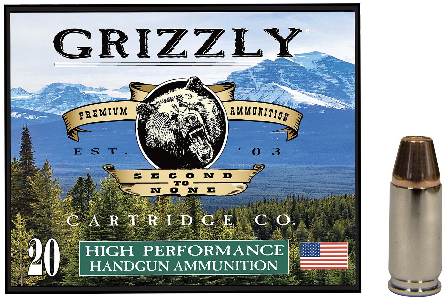 Grizzly Ammo GC9M+P29mm+P Luger 147gr Full Metal Jacket Flat Point 20... - GRIZZLY - 9mm Luger (9x19 Parabellum)
