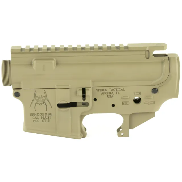 Spike's Tactical STS1512 Upper/Lower Receiver Set, 223/556, FDE Finish - Spike's Tactical - 556NATO