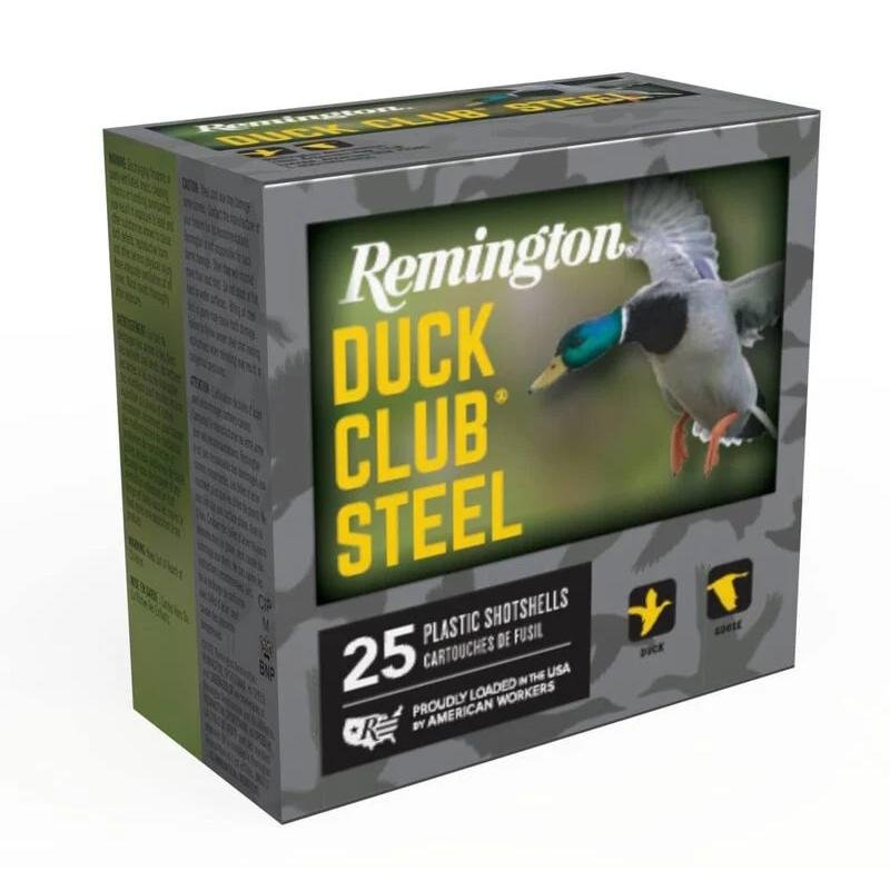 Remington Duck Club Steel Shotshells 12ga 3 1-1/4oz 1400 fps #4 25/ct