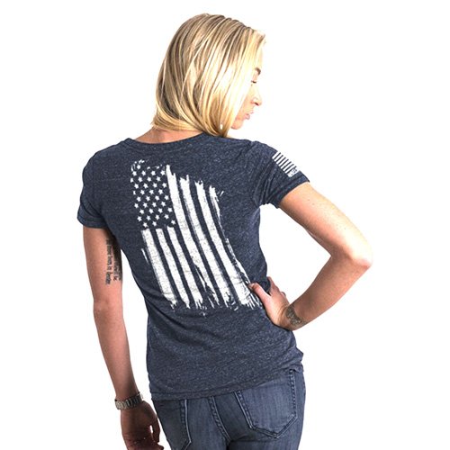Nine LINE APPAREL WMNS AMERICA RELAXED FIT TSHIRT NAVY 2XL - NINE LINE APPAREL