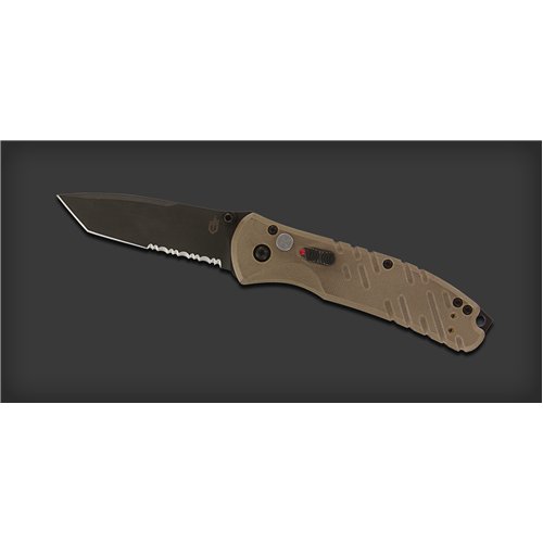 Gerber Downrange Assisted 3.5 in Black Combo Tan G-10 Handle - CPM S30V Blade