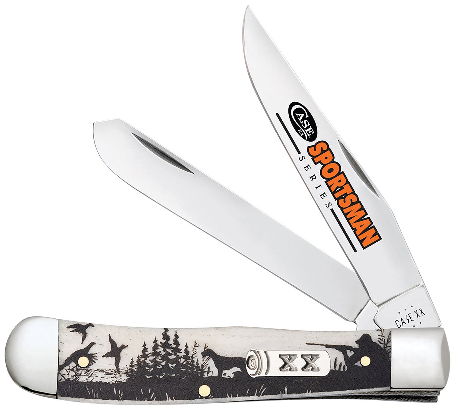 Case 81224 Trapper Folding Knife Tru-Sharp SS Blade Natural Bone Handle