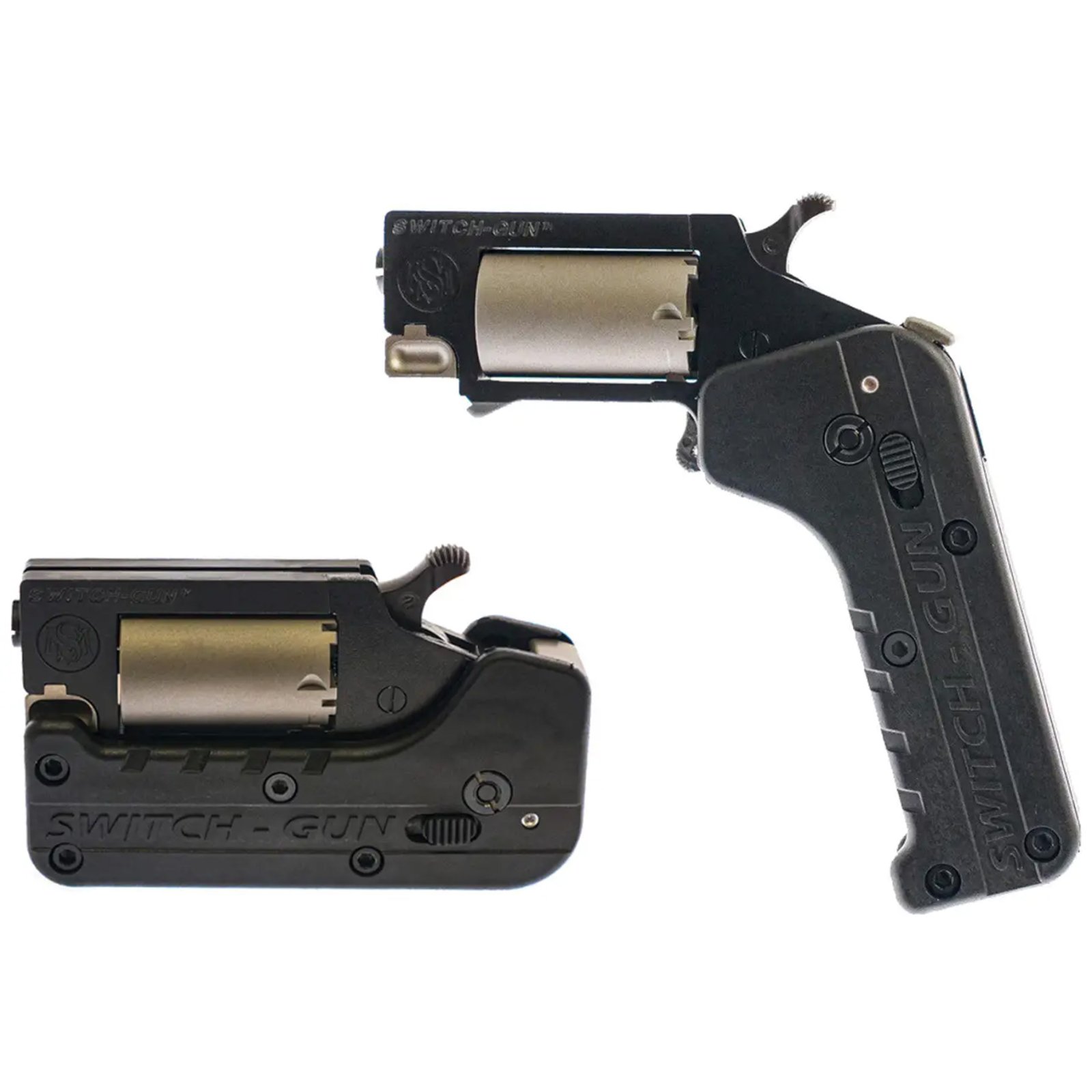 Switch-Gun 22LR .75" CNC Machined Stainless Steel, Large Polymer Grip Blued finish