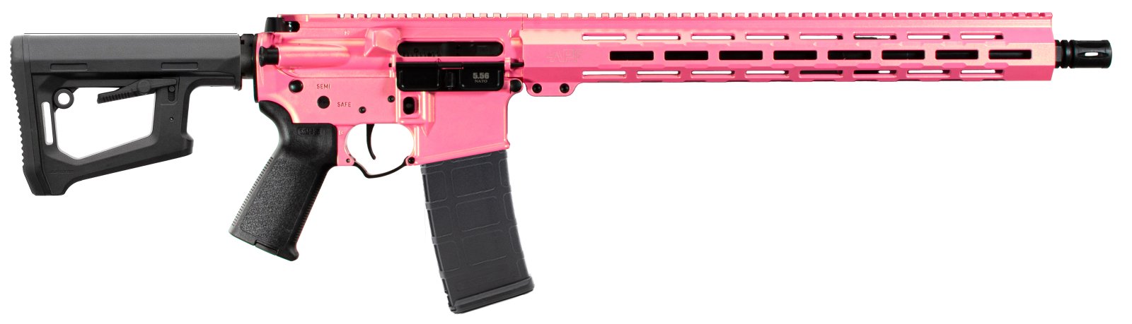 Alex Pro RI367PR 5.56 NATO 16" Pinkasaurus Rex MLOK, Nitride Barrel, MOE Stock