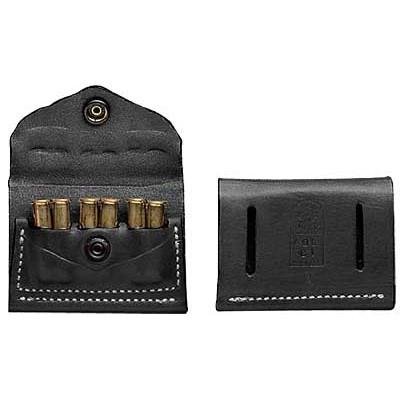 DeSantis A08BJG1Z0 2x2x2 Cartridge Pouch .38/.357 Cal Black Leather Ambi - DeSantis