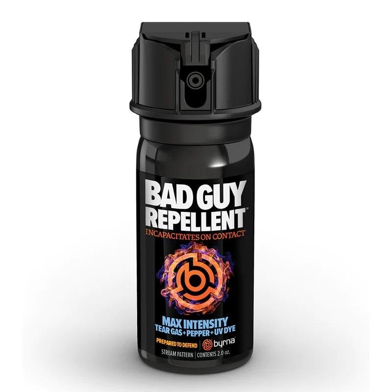 Byrna BGR02105 Bad Guy Repellent Max Capsaicin UV Dye Spray Black 8-15 ft - Byrna Technologies