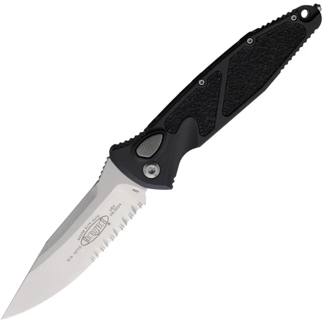 Microtech 160A-11 Socom Elite Auto 3.98 In Stonewash BLK ALU HNDL