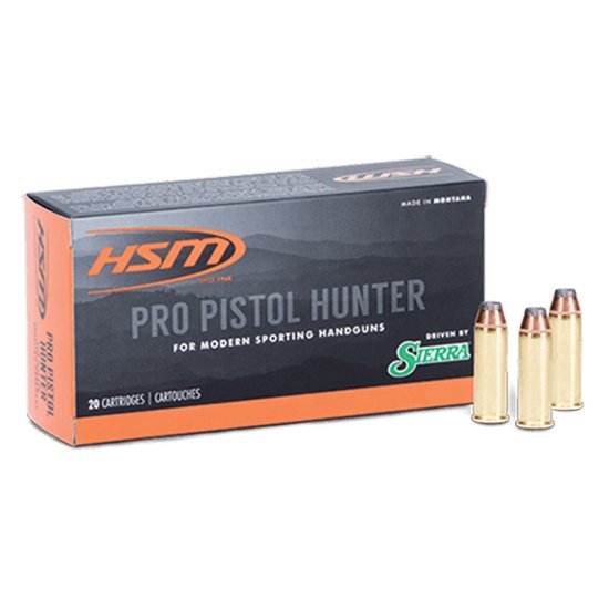 HSM Pro Pistol Hunter Ammo 454 Casull Sierra JSP 300 gr.