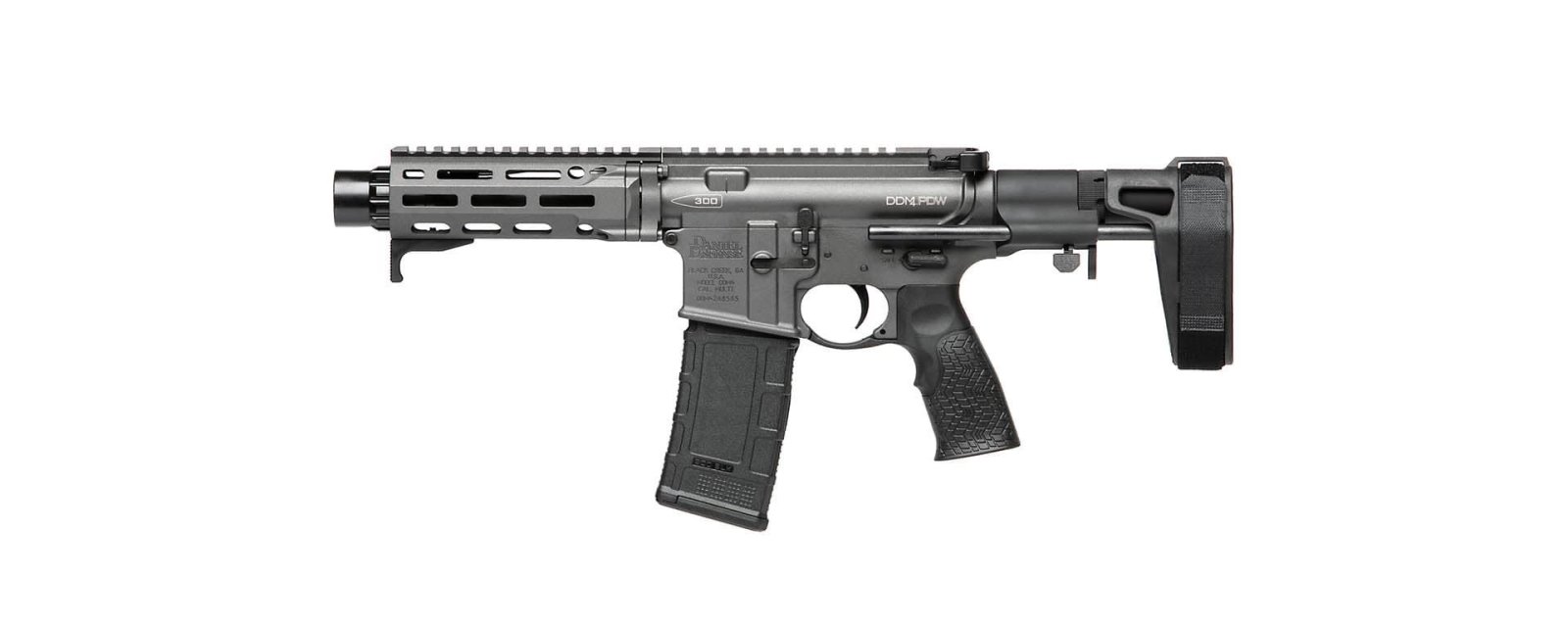Daniel Defense 02-088-03260-067 DDM4 PDW Pistol 300 AAC Blackout 7" Cobalt Semi-Auto Pistol - Daniel Defense - 300 AAC BLACKOUT
