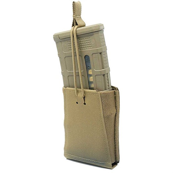 GBRS GROUP SINGLE RIFLE 7.62MM MAG POUCH W/BUNGEE RETENTION COY BROWN - GBRS Group - 7.62 X 39 MM