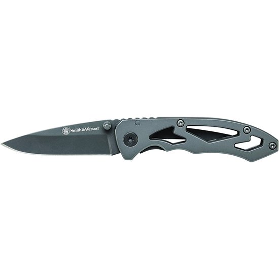 Smith & Wesson CK400 Folding Knife - Stainless Steel Blade - 2.22" Length - Liner Lock - Skeletonized Handle