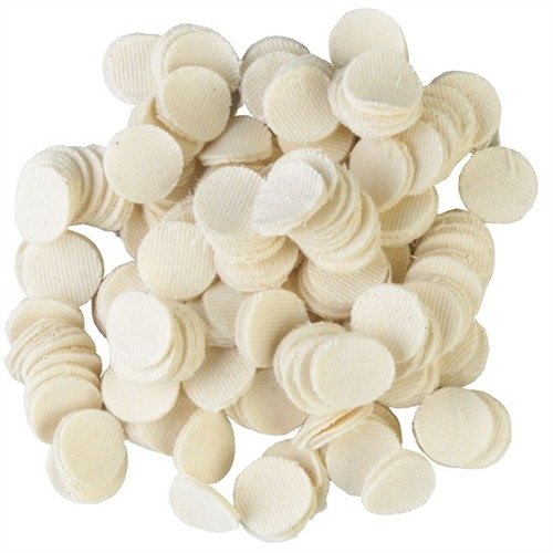 Brownells Heavy Duty Cotton Round Patches .875"/.22-.25 Cal 100 Pack