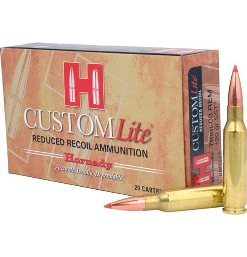 Hornady Custom Lite 7mm-08 Remington 120 Grain SST 20rd Box Ammo (80572)