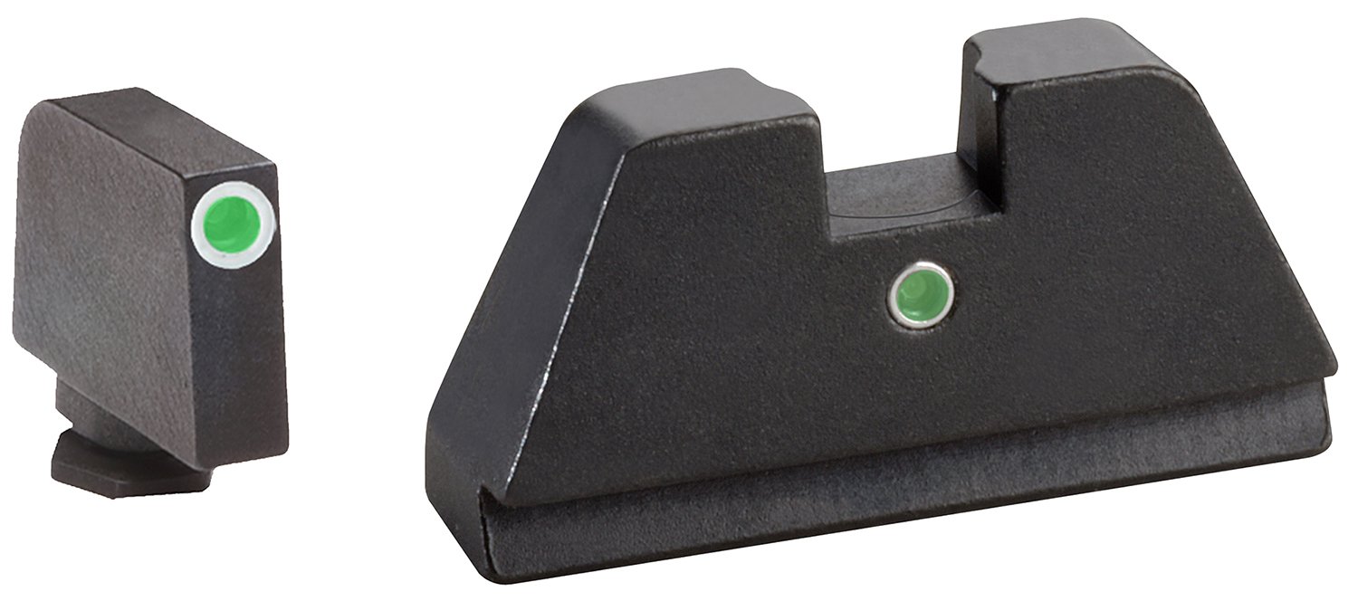AmeriGlo GL191 Optic Compatible Sight Set for Glock XL Tall Green Triti... - AMER - STEEL