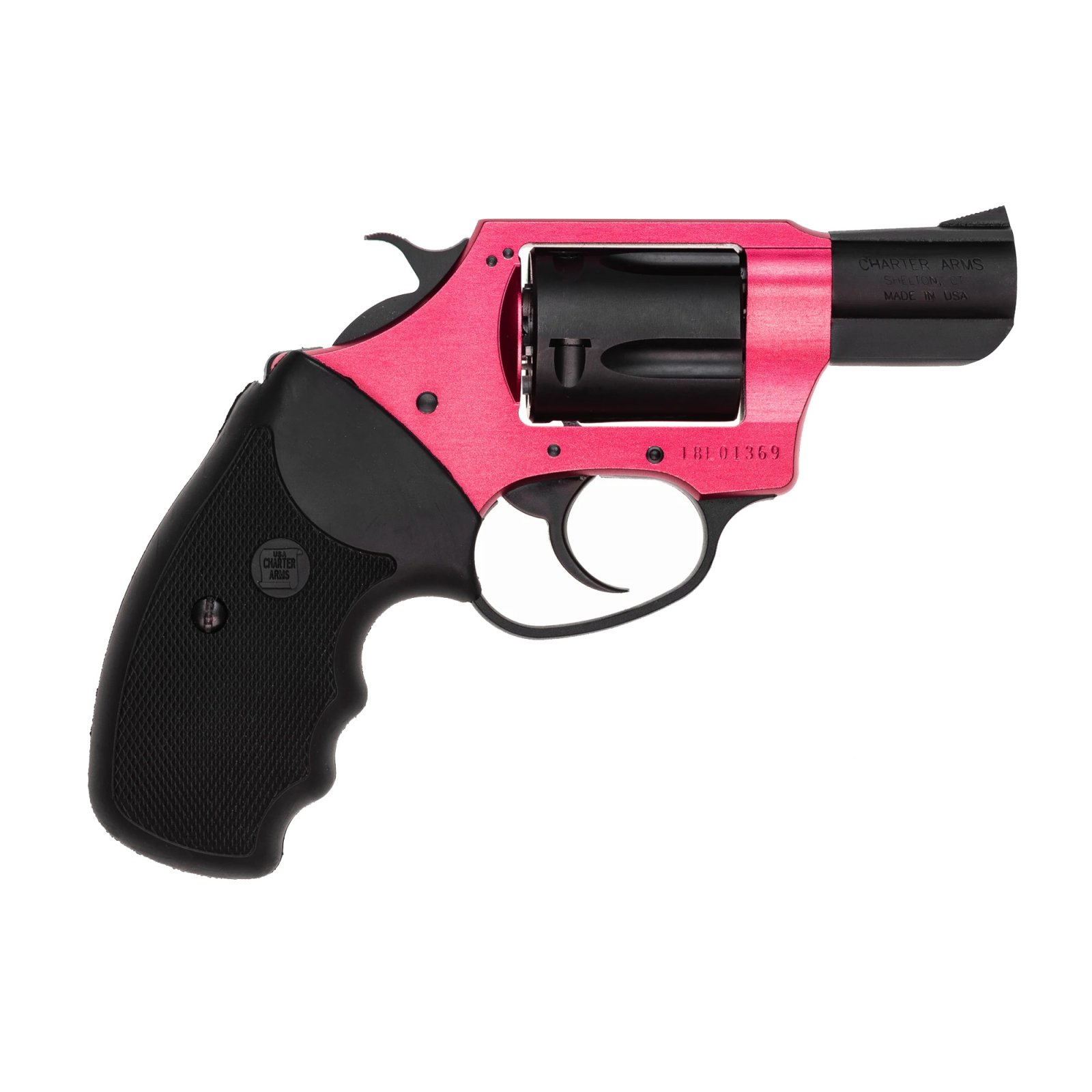 Charter Arms Undercover Lite 38 Special Revolver, Lightweight 12oz, 5-Round Capacity, 2-Inch Barrel, Red/Black Finish, 53824 - CHARTER ARMS - 38 Special