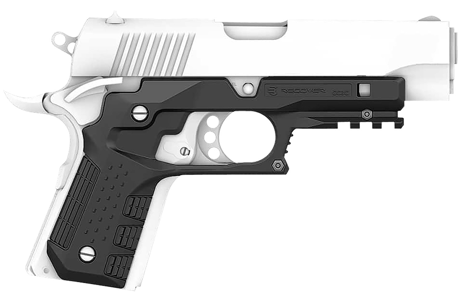 Recover Tactical CC3C-01 Black Polymer Grip & Rail System for Compact 1911