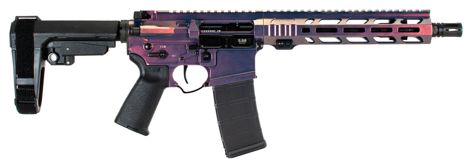 Alex Pro P130TM 5.56 Pistol 10.5" Nitride Barrel, SBA3 Brace, Mermaid Finish - Alex Pro Firearms - 5.56 NATO