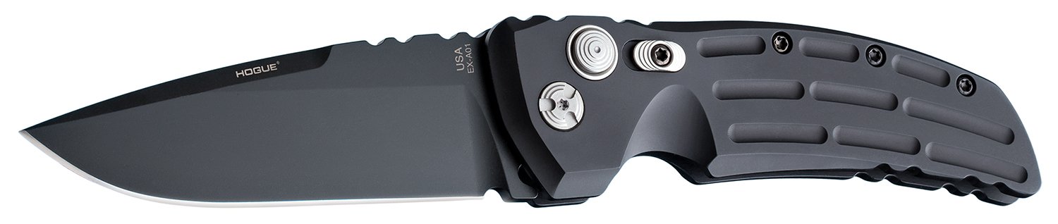 Hogue 34110 EX-A01 4" Drop Point Black Cerakote 154CM Blade Folder