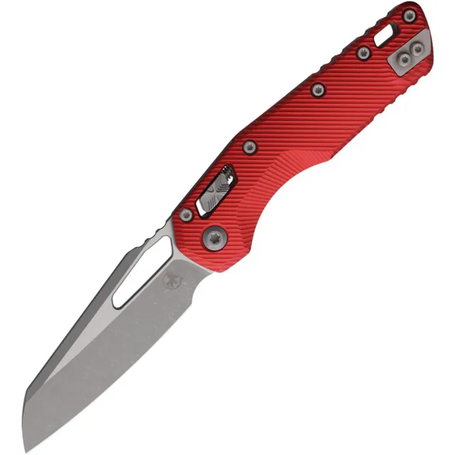 Microtech MSI 3.88 In Wharncliffe S/E Apocalyptic Red Aluminum Handle