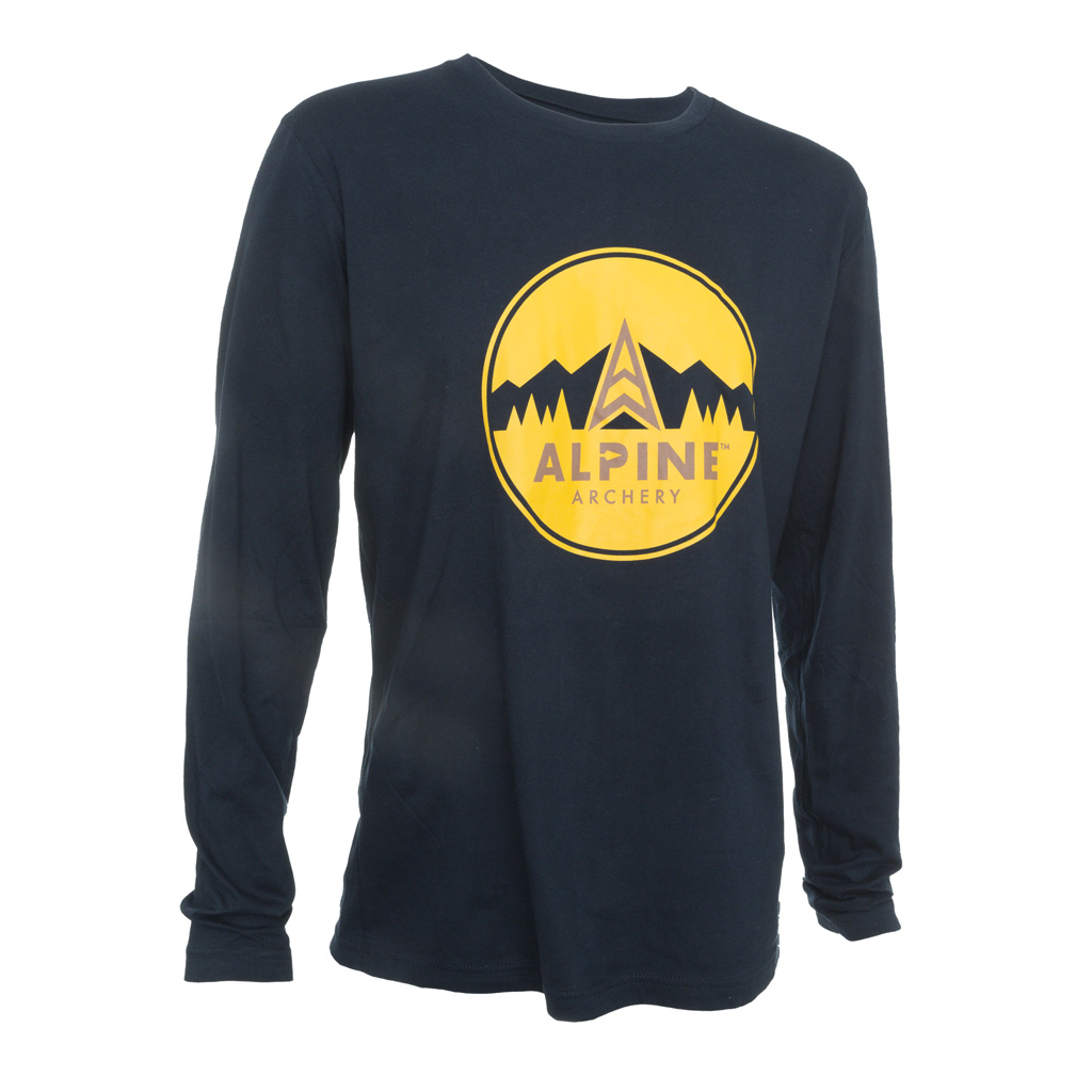 Alpine 1601247 Long Sleeve Tee Navy Large 100% Cotton 4.2oz
