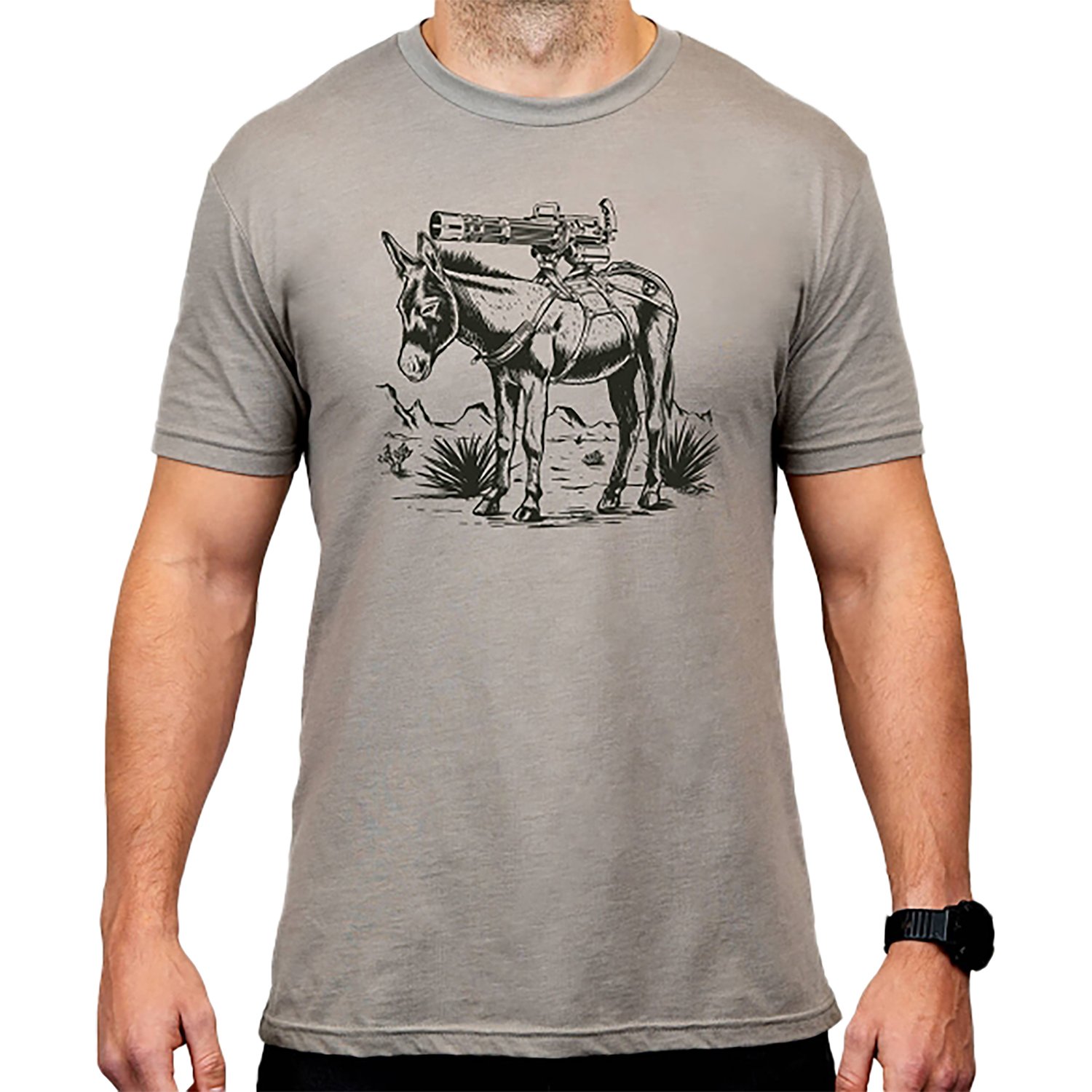 Magpul MAG1528-041-3XL Burro CVC Stone Gray Heather Cotton/Polyester Short Sleeve 3XL