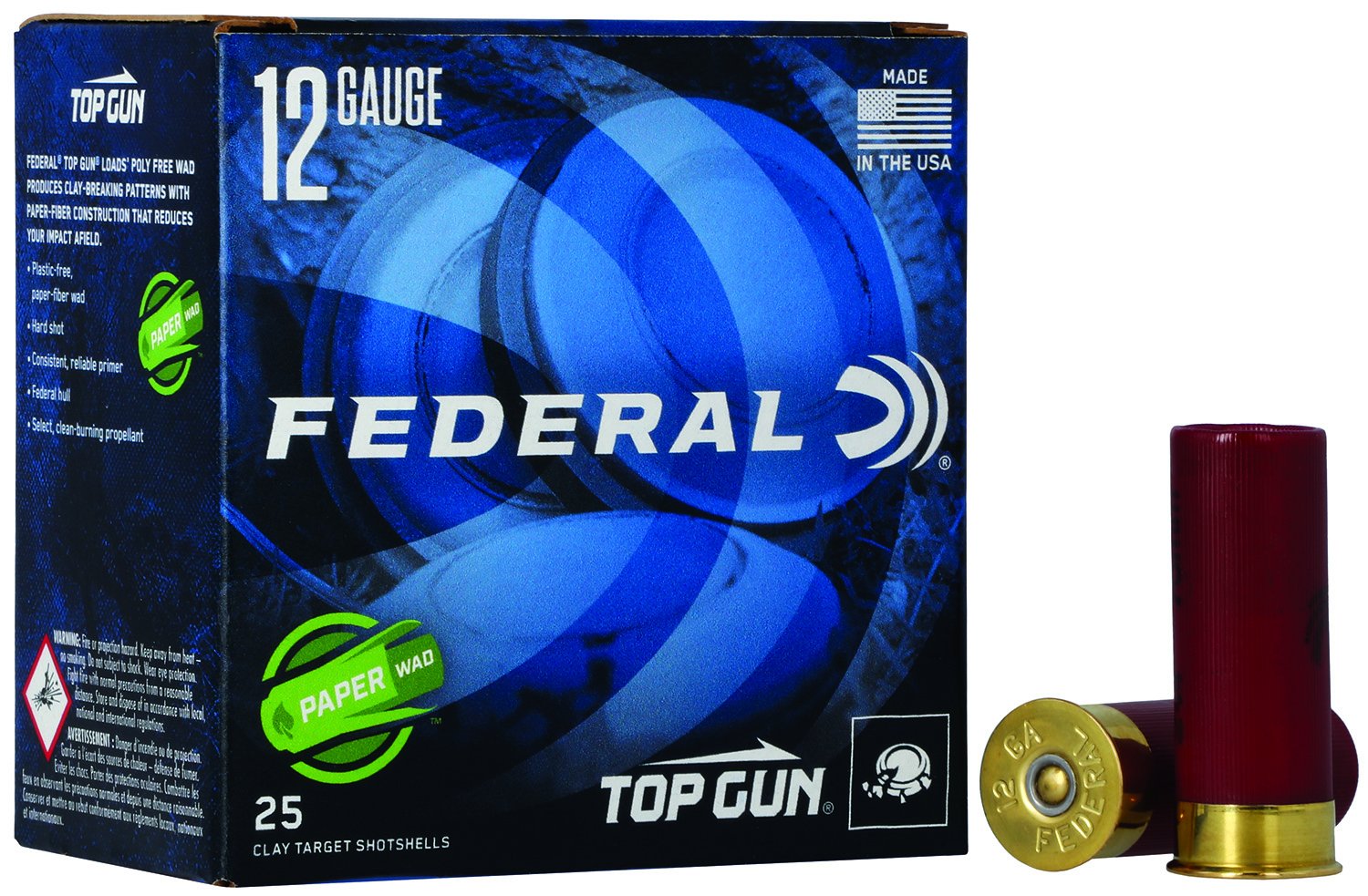 Federal TG12W 7.5 12 Gauge 2.75in 1 1/8oz Paper Wad 25 Rounds - Federal Premium Ammunition - 12 GAUGE