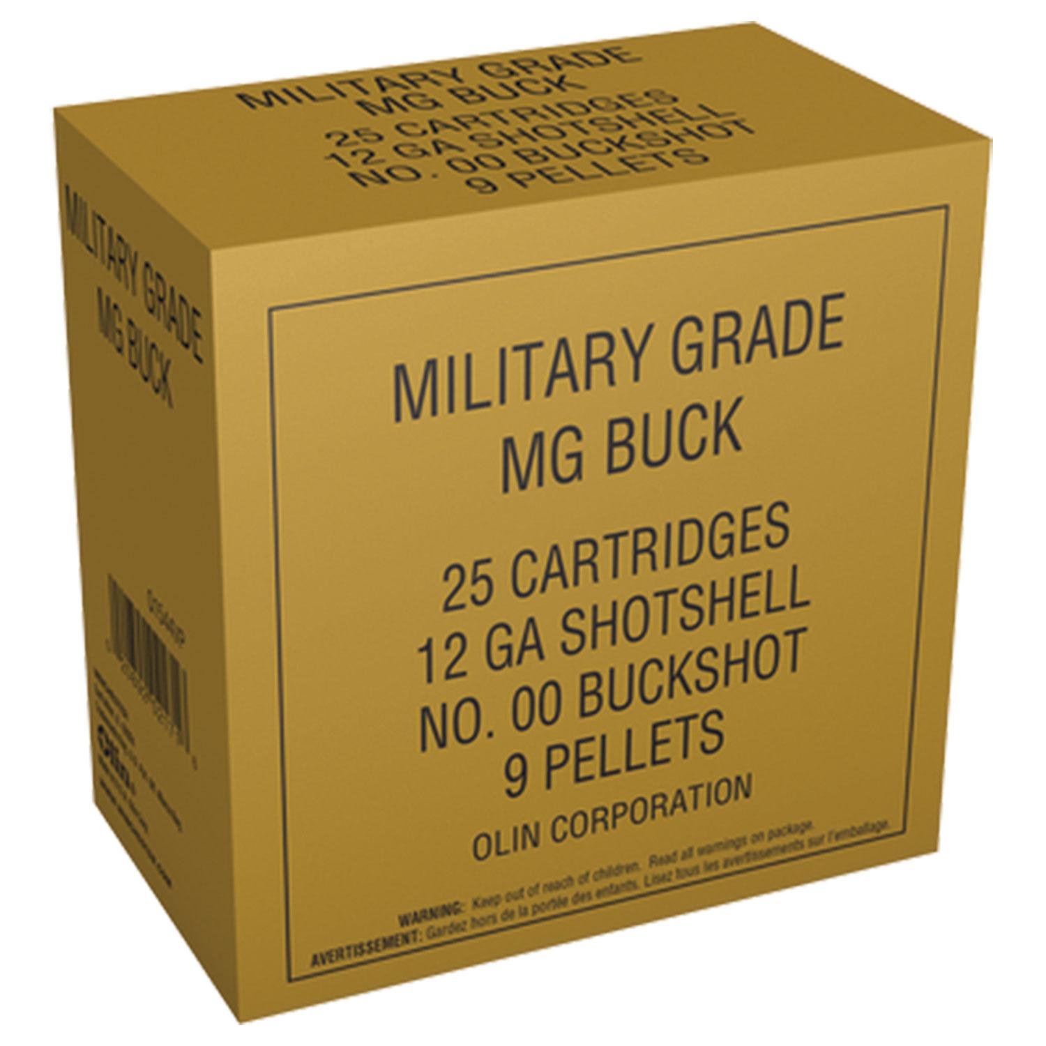 Winchester Military Grade 12Ga 2.75in 9 Pellets 25rd Shotshells (Q1544VP) - Winchester - 12 GAUGE 2.75"