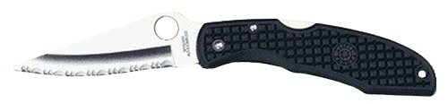 Spyderco C10SBK Endura 3.75" Serrated VG-10 Blade Black FRN Handle