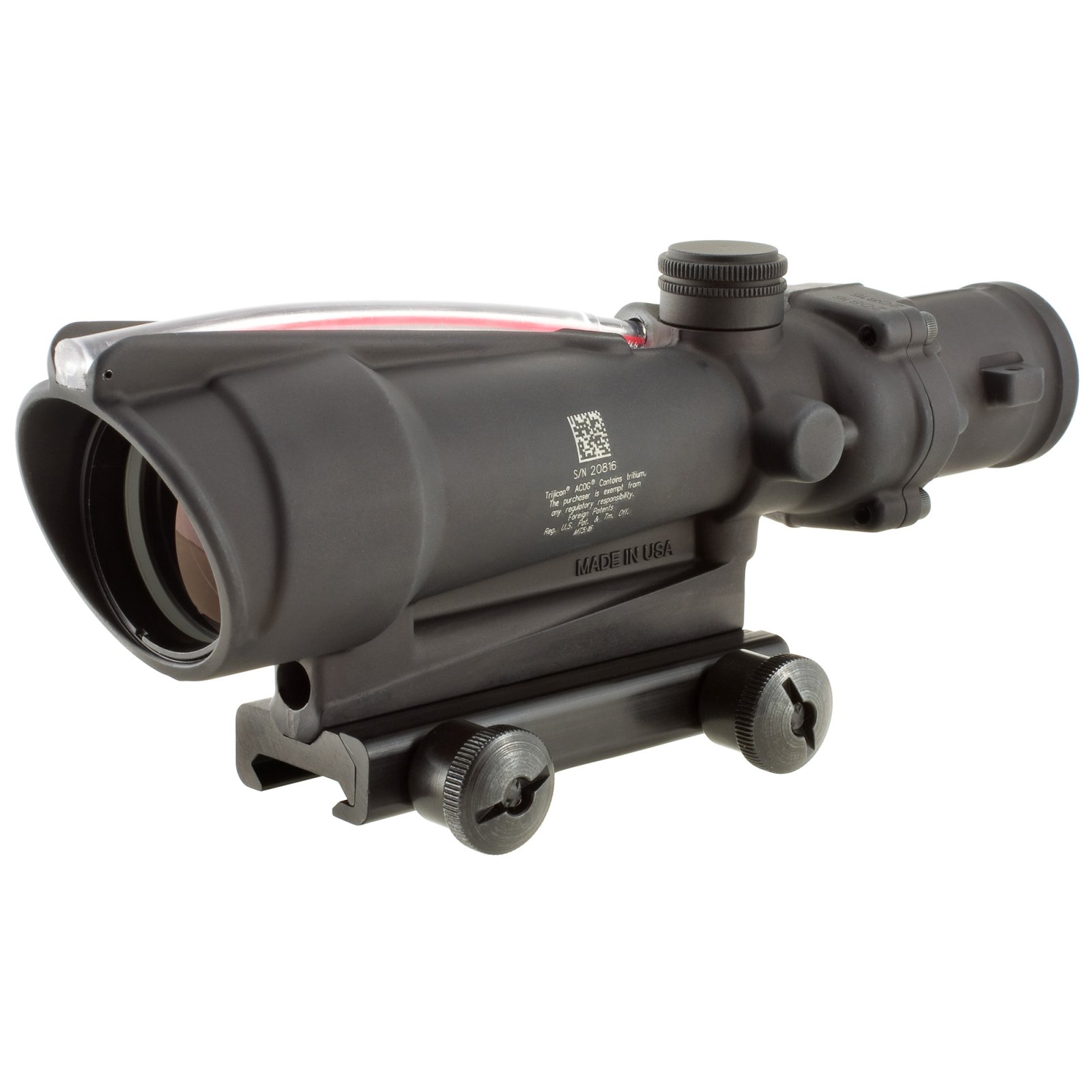 Trijicon 100154 ACOG Black Hardcoat Anodized 3.5x35mm Illuminated Red H...