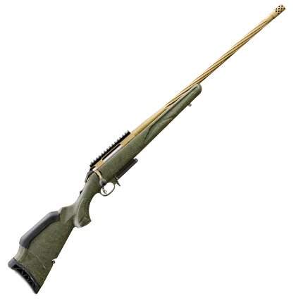Ruger Gen II American 308 Win 22" Spiral Fluted Barrel Green Splatter Stock - Ruger - 308 WIN