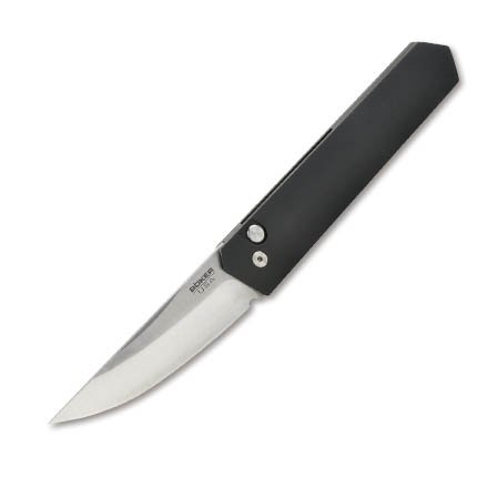 Boker 01BO254 Kwaiken Small Auto 3" 154CM Blade Black Aluminum Handle