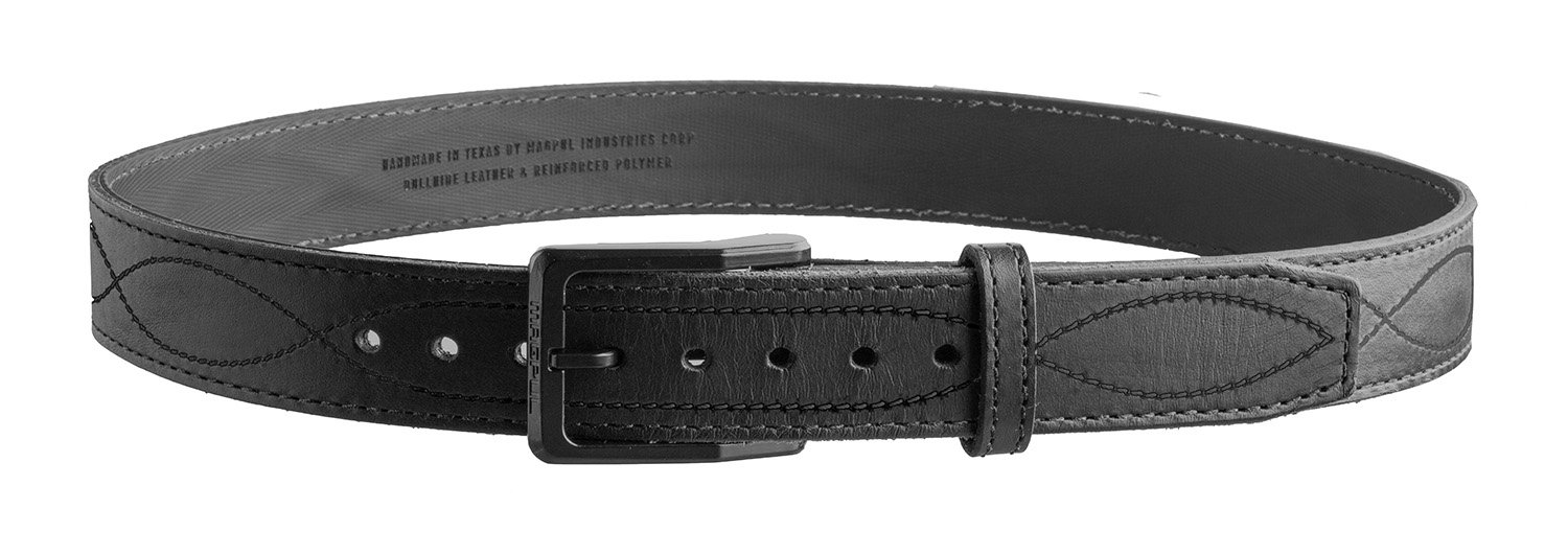 Magpul MAG127600146 Tejas EL Pistolero Gun Belt Black Bull Hide 46"