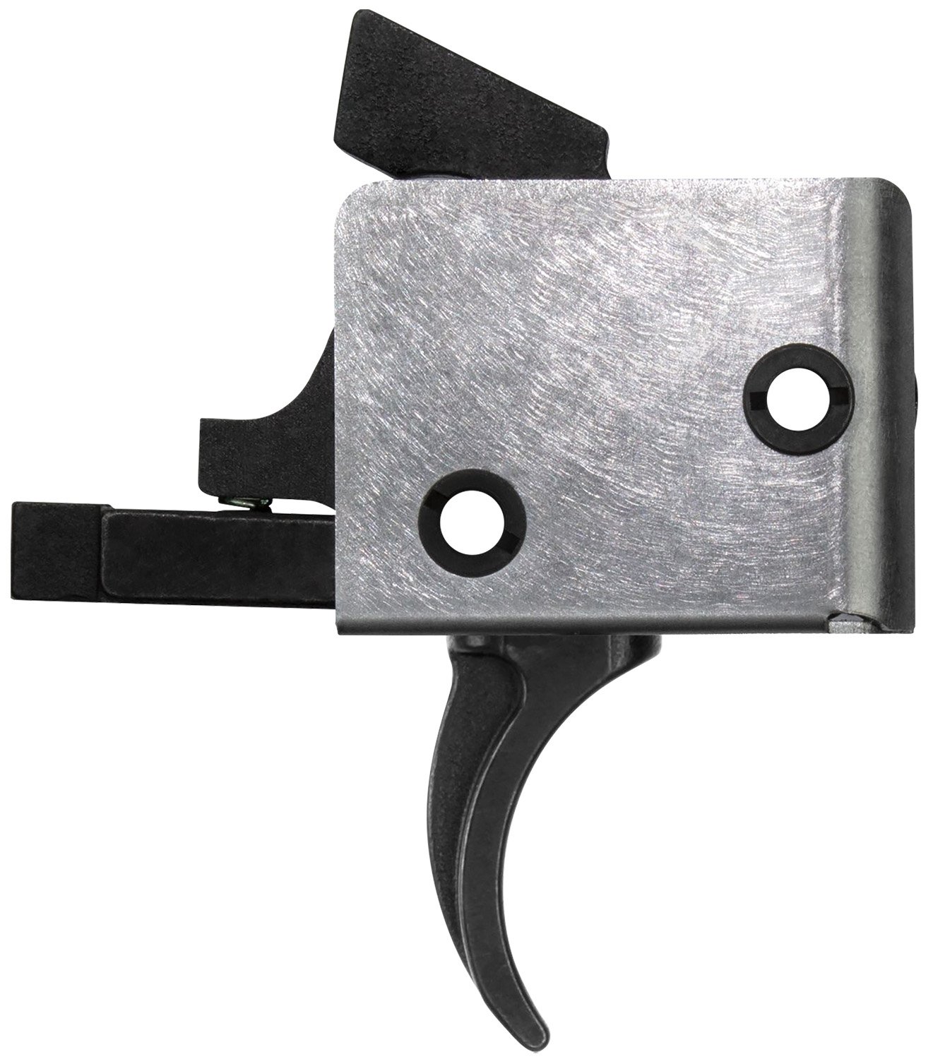 CMC 92501 AR-15 Drop-In Single-Stage Curved Trigger 4-4.5 lbs Black/Silver - CMC Triggers - DROP-IN