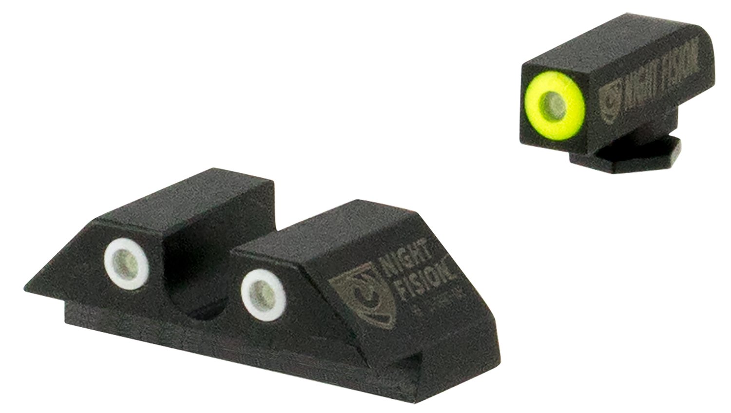 Night Fision GLK002007YGW Tritium Night Sights Glock 20-41 Green/Yellow - Nightforce Optics - STEEL