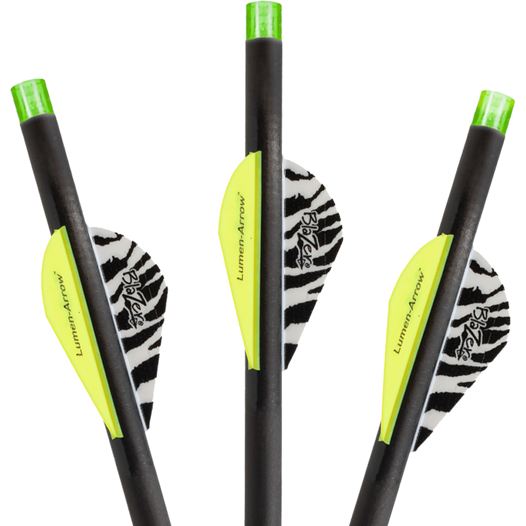 Lumenok BECF3G Carbon Crossbow Bolts 20" Green Nocks 3-Pack