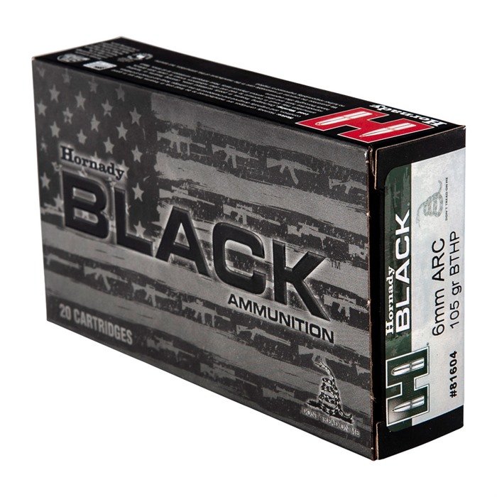 Hornady BLACK 6MM ARC 105GR BOAT TAIL HOLLOW POINT 200/CASE